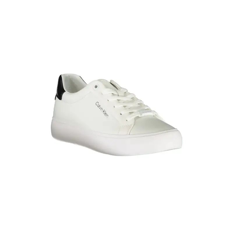 Scarpe Sneakers Donna Bianche con Lacci e Logo 40.0 / Bianco miniatura 2