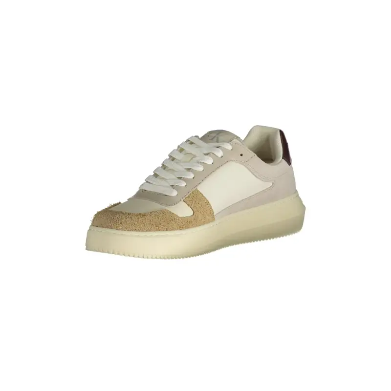 Scarpe Sneakers Uomo Beige con Dettagli a Contrasto / Beige miniatura 3