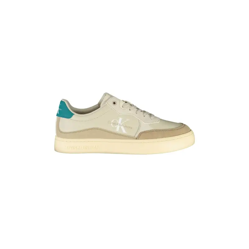 Scarpe Sneakers Uomo Beige con Lacci e Logo 40.0 / Beige