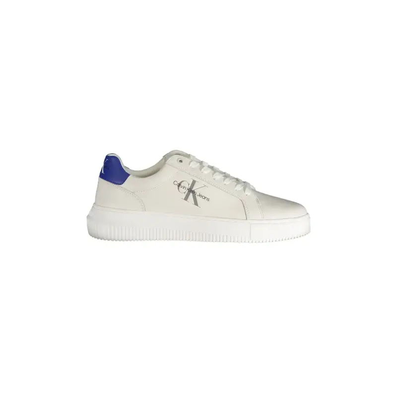 Scarpe Sneakers Uomo Bianche con Dettagli a Contrasto / Bianco