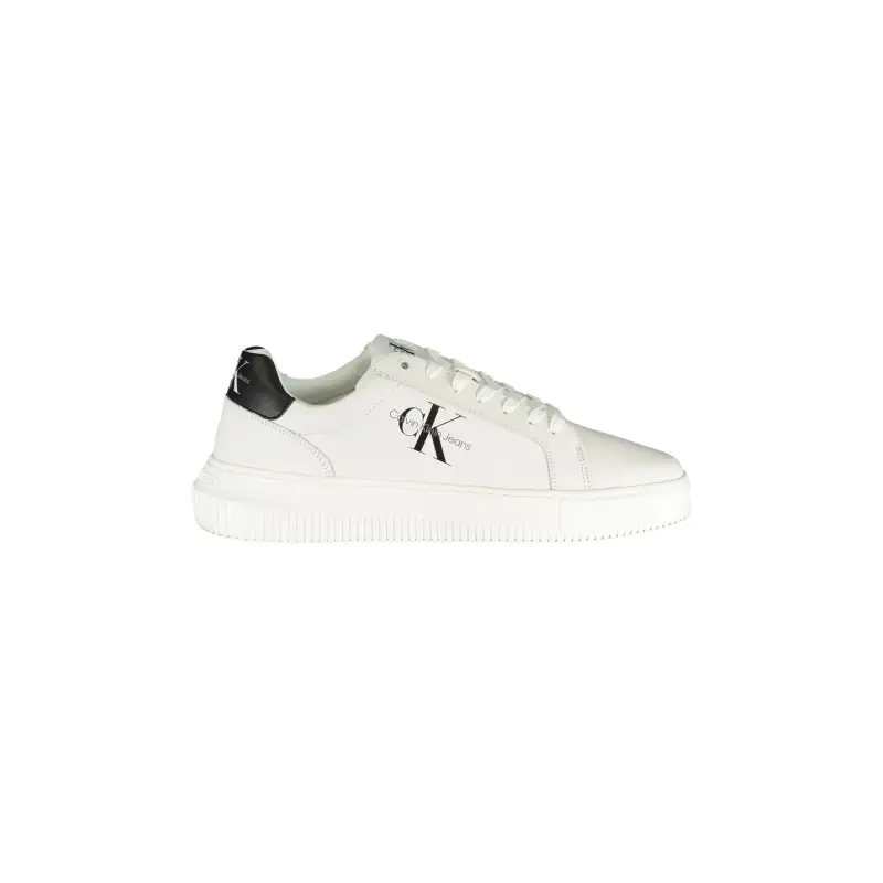 Scarpe Sneakers Uomo Bianche con Dettagli a Contrasto / Bianco