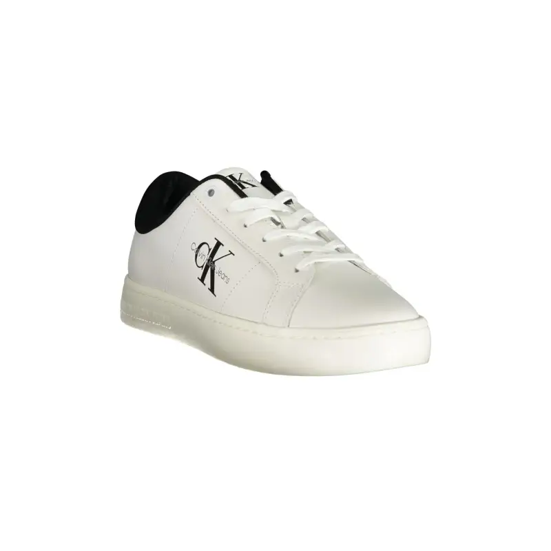 Scarpe Sneakers Uomo Bianche con Dettagli a Contrasto / Bianco miniatura 2