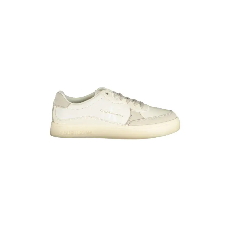 Scarpe Sneakers Uomo Bianche con Dettagli a Contrasto / Bianco