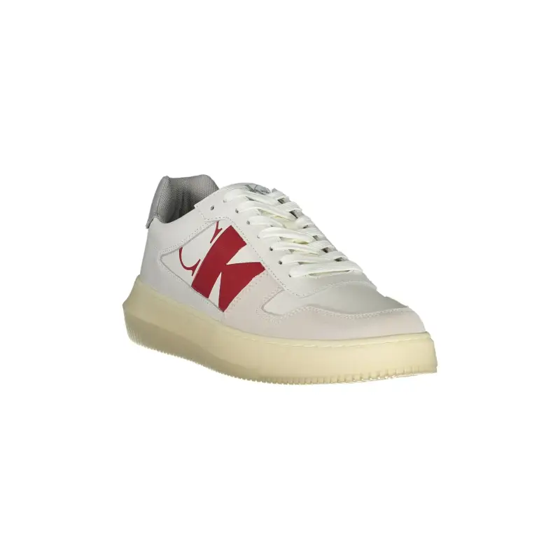Scarpe Sneakers Uomo Bianche con Dettagli a Contrasto / Bianco miniatura 2
