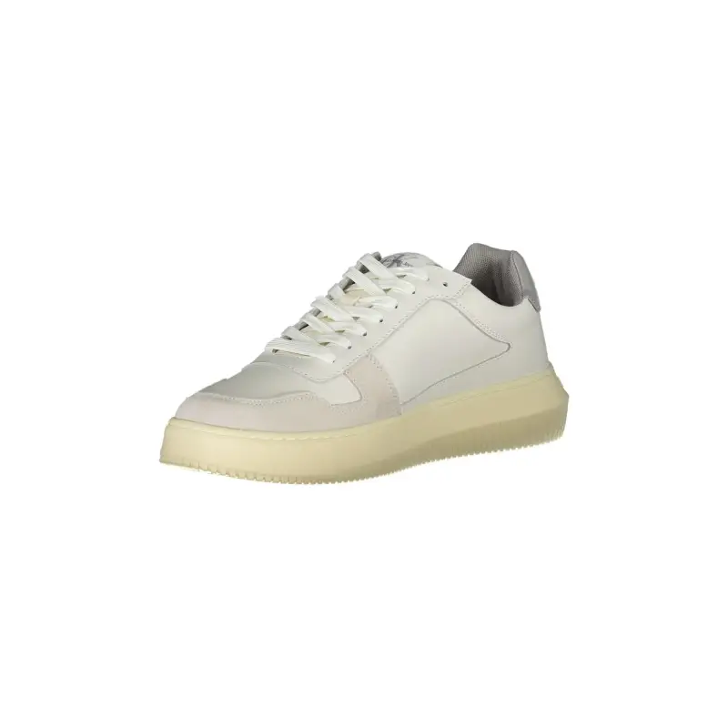 Scarpe Sneakers Uomo Bianche con Dettagli a Contrasto / Bianco miniatura 3