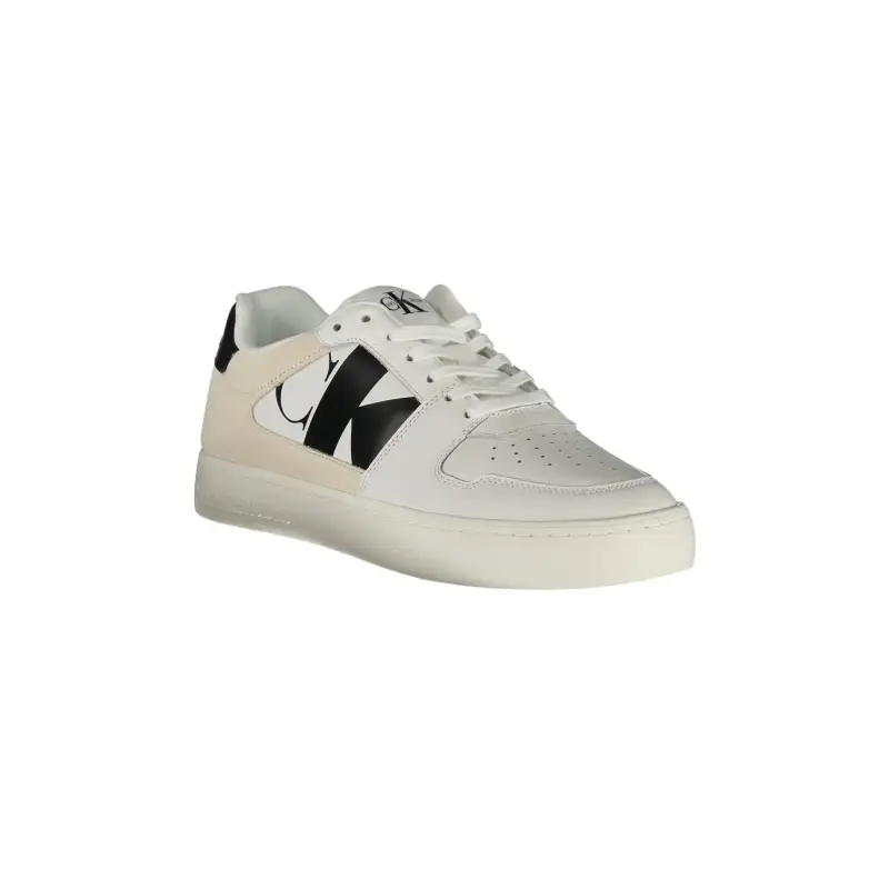 Scarpe Sneakers Uomo Bianche con Dettagli a Contrasto / Bianco miniatura 2