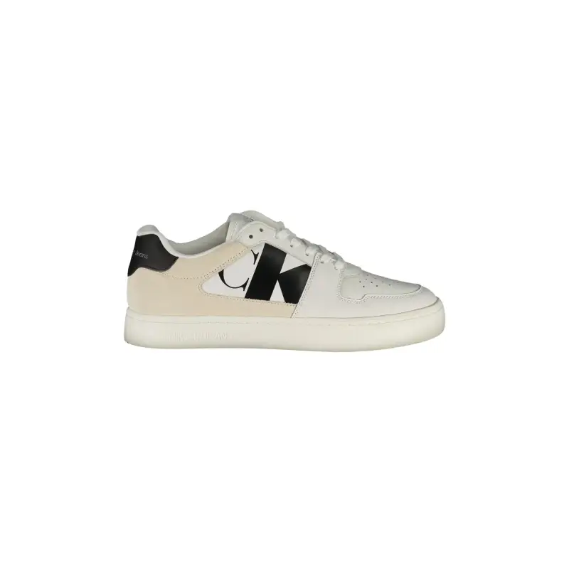 Scarpe Sneakers Uomo Bianche con Dettagli a Contrasto / Bianco
