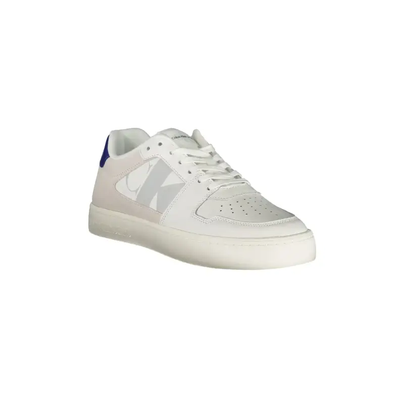 Scarpe Sneakers Uomo Bianche con Dettagli a Contrasto / Bianco miniatura 2