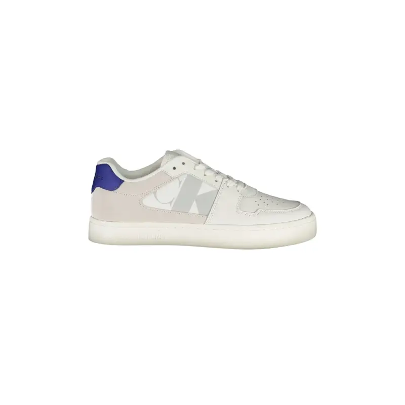 Scarpe Sneakers Uomo Bianche con Dettagli a Contrasto / Bianco