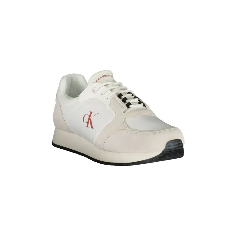 Scarpe Sneakers Uomo Bianche con Dettagli a Contrasto / Bianco miniatura 2