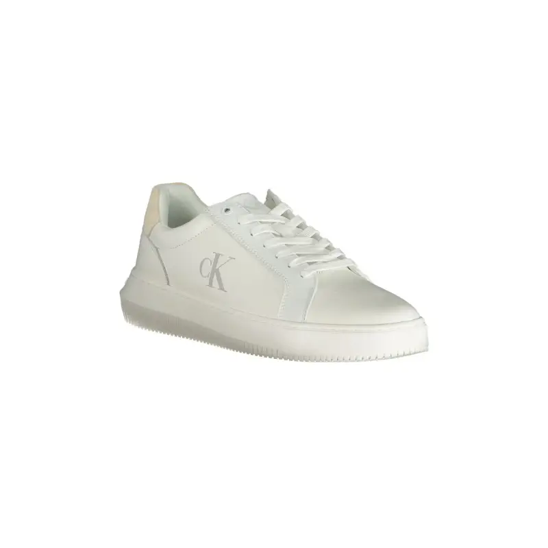Scarpe Sneakers Uomo Bianche con Dettagli a Contrasto / Bianco miniatura 2