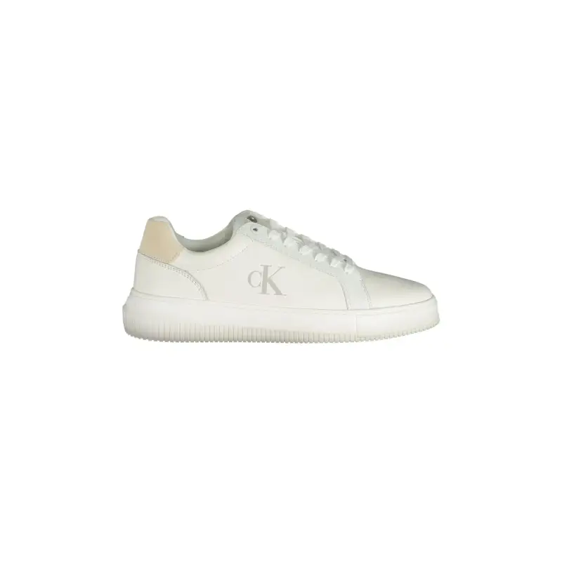 Scarpe Sneakers Uomo Bianche con Dettagli a Contrasto / Bianco