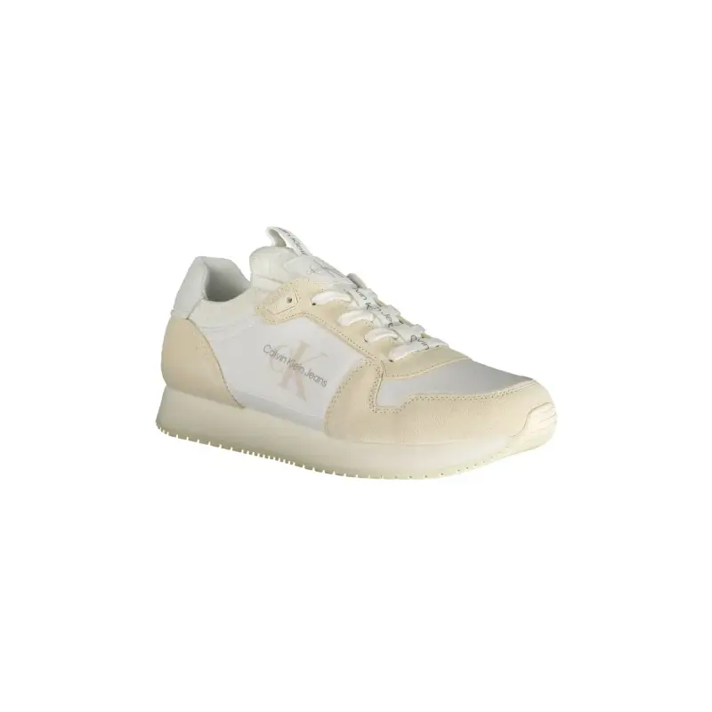 Scarpe Sneakers Uomo Bianche con Dettagli a Contrasto e Logo / Bianco miniatura 2