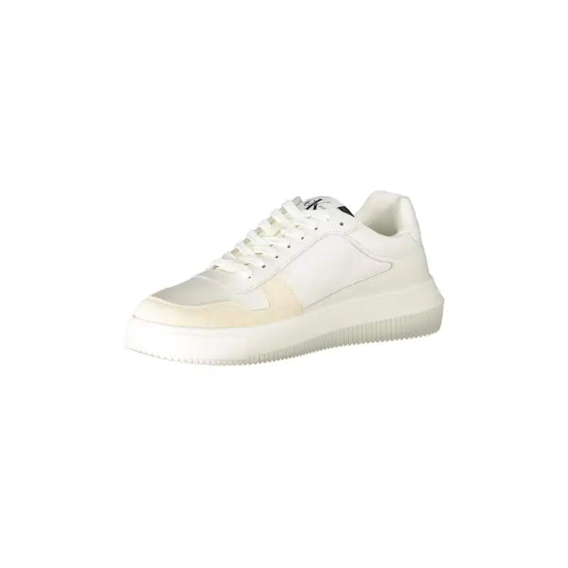 Scarpe Sneakers Uomo Bianche con Dettagli a Contrasto e Logo Stampato / Bianco miniatura 3