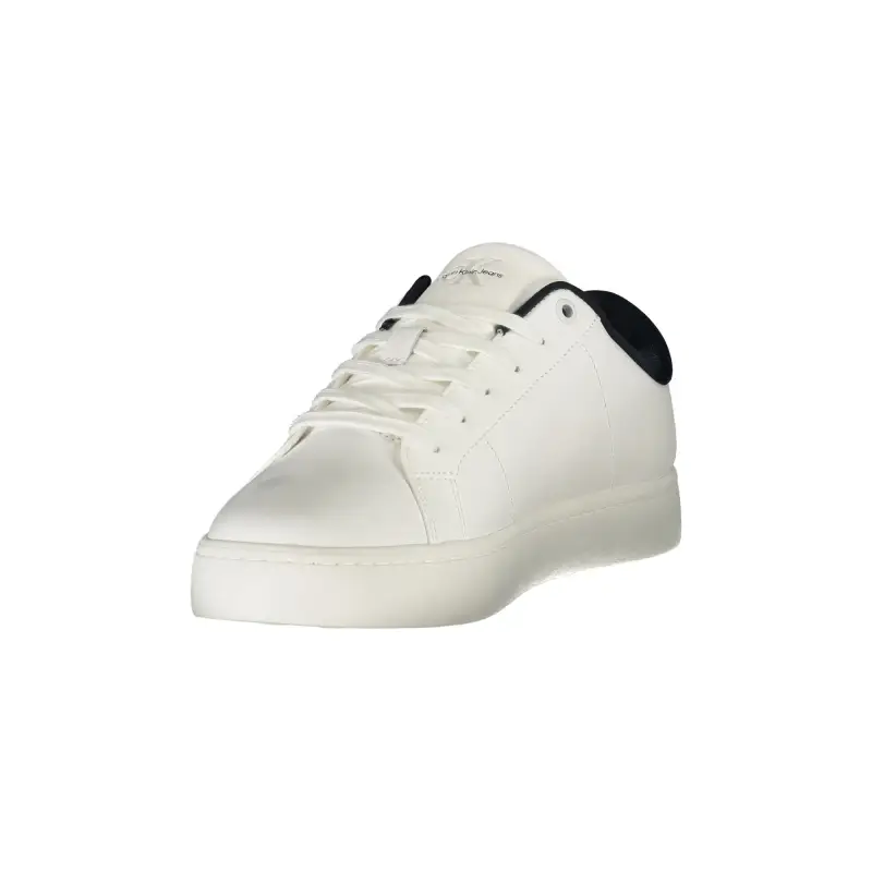 Scarpe Sneakers Uomo Bianche con Dettagli Blu / Bianco miniatura 3