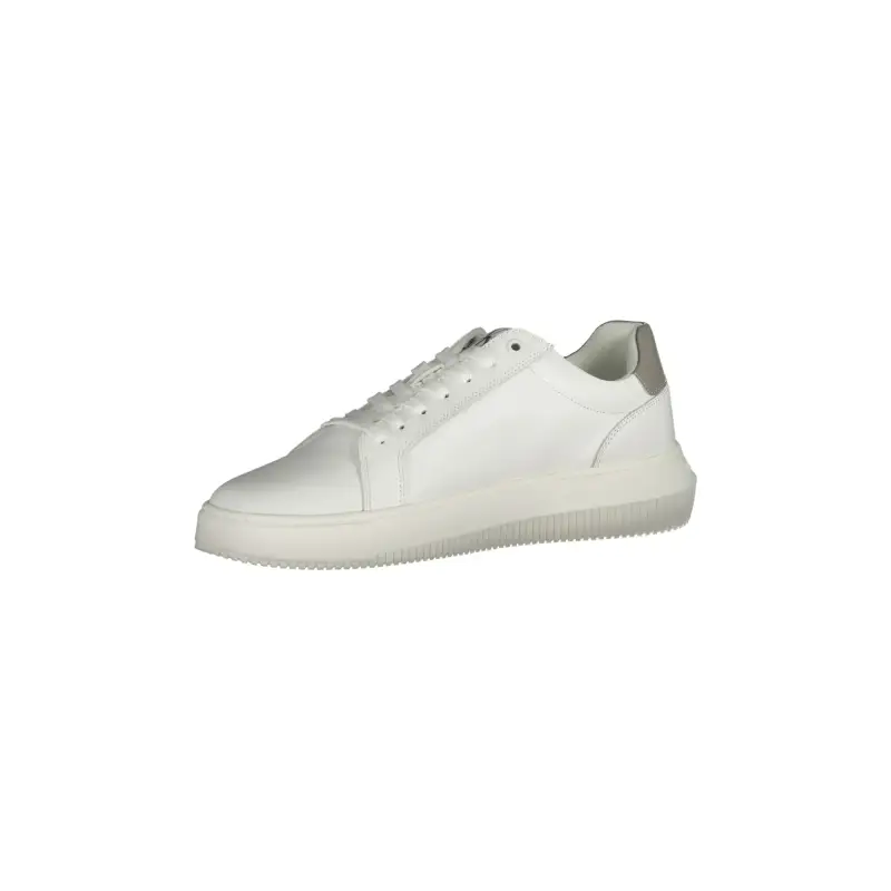 Scarpe Sneakers Uomo Bianche con Dettagli Grigi / Bianco miniatura 3