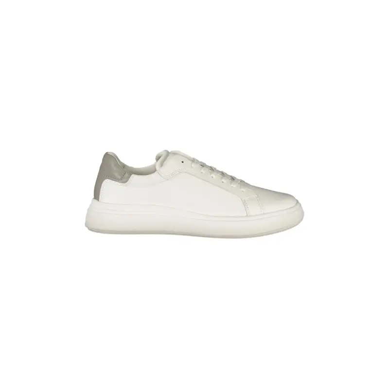 Scarpe Sneakers Uomo Bianche con Dettagli Grigi e Logo / Bianco