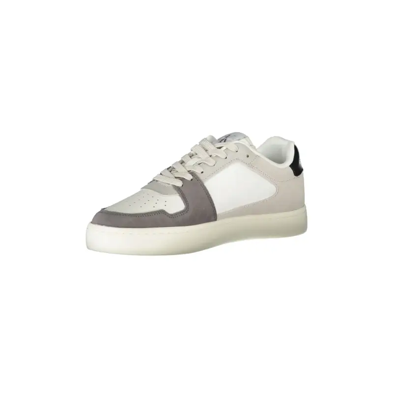 Scarpe Sneakers Uomo Bianche con Dettagli Neri e Verdi / Bianco miniatura 3