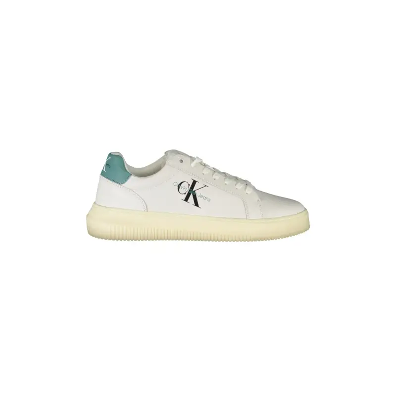 Scarpe Sneakers Uomo Bianche con Lacci e Logo / Bianco