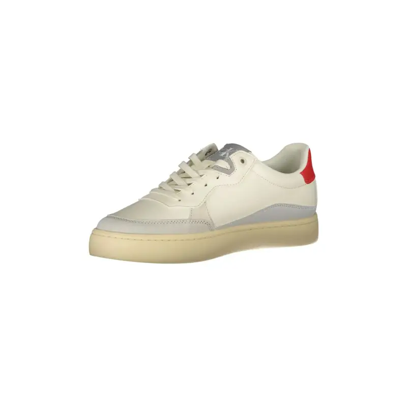Scarpe Sneakers Uomo Bianche con Lacci e Logo / Bianco miniatura 3