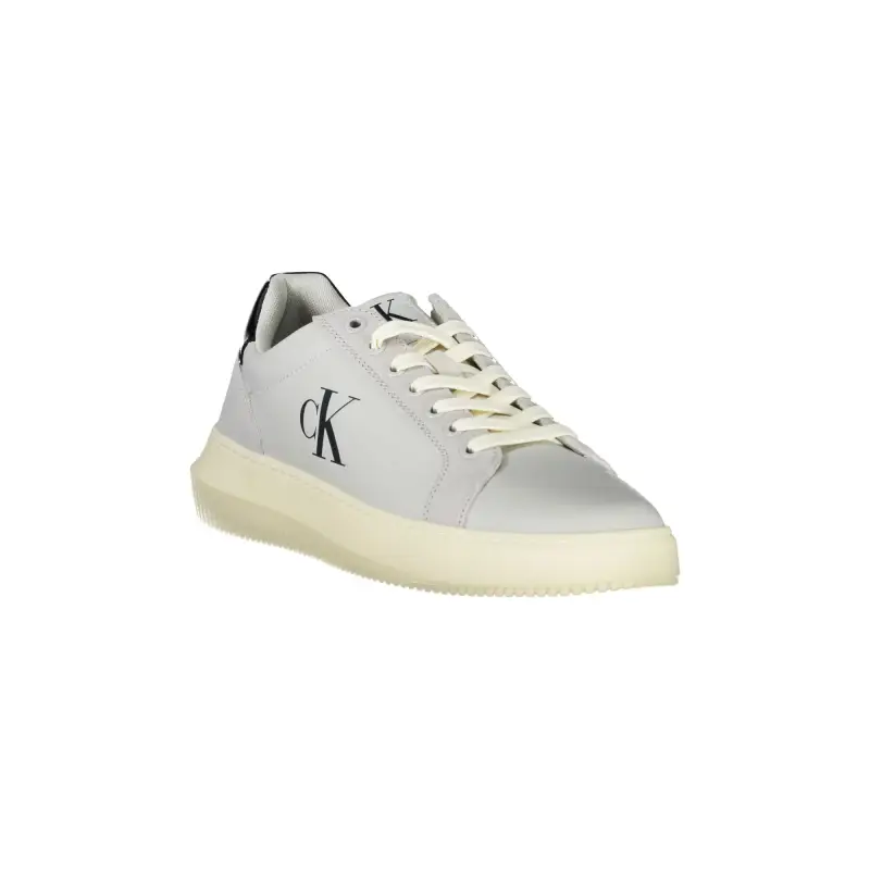 Scarpe Sneakers Uomo Grigie con Dettagli a Contrasto e Plantare Removibile / Grigio miniatura 2