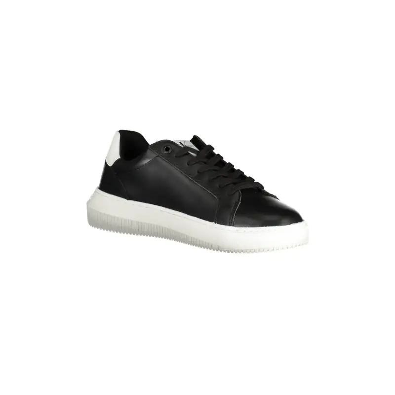 Scarpe Sneakers Uomo Nere con Dettagli a Contrasto e Logo / Nero miniatura 2