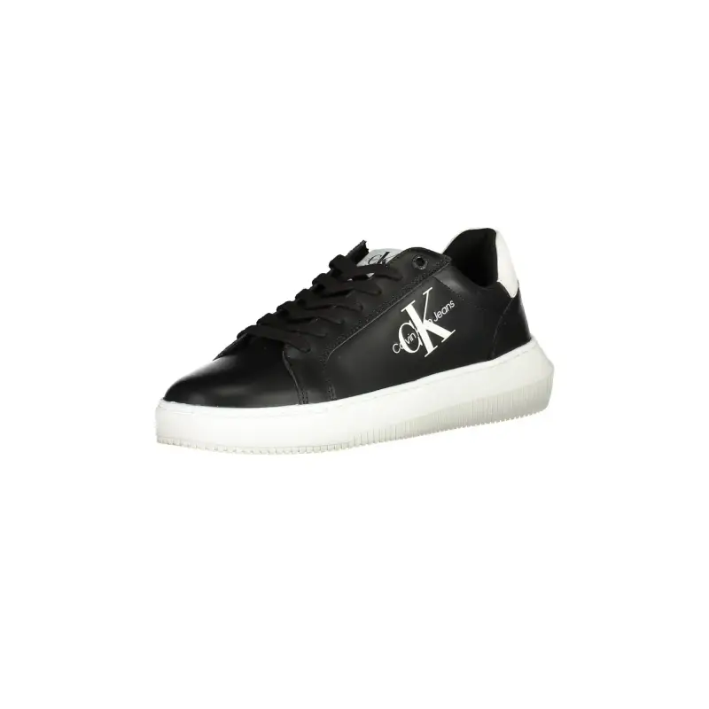 Scarpe Sneakers Uomo Nere con Dettagli a Contrasto e Logo / Nero