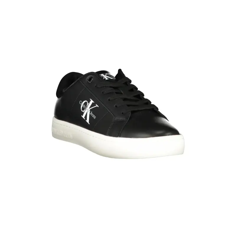 Scarpe Sneakers Uomo Nere con Dettagli a Contrasto e Logo / Nero miniatura 2