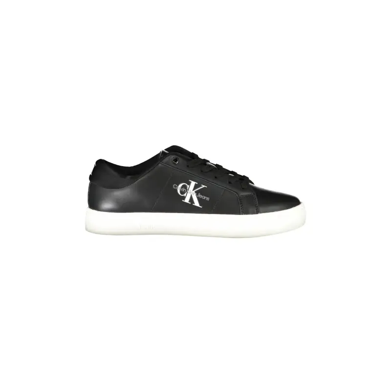 Scarpe Sneakers Uomo Nere con Dettagli a Contrasto e Logo / Nero