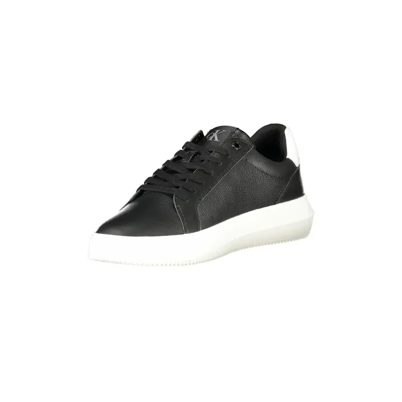 Scarpe Sneakers Uomo Nere con Dettagli Bianchi e Plantare Removibile / Nero miniatura 3