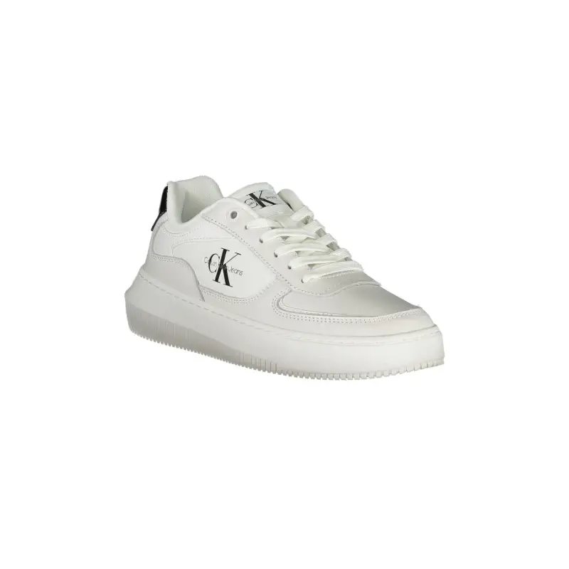 Scarpe Sportive Donna Bianche con Stampa e Lacci / Bianco miniatura 2