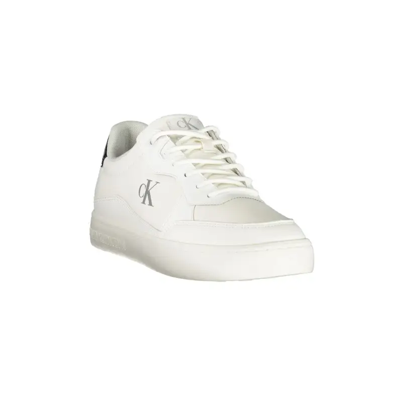 Scarpe Sportive Uomo Bianche con Dettagli Neri e Plantare Removibile / Bianco miniatura 2