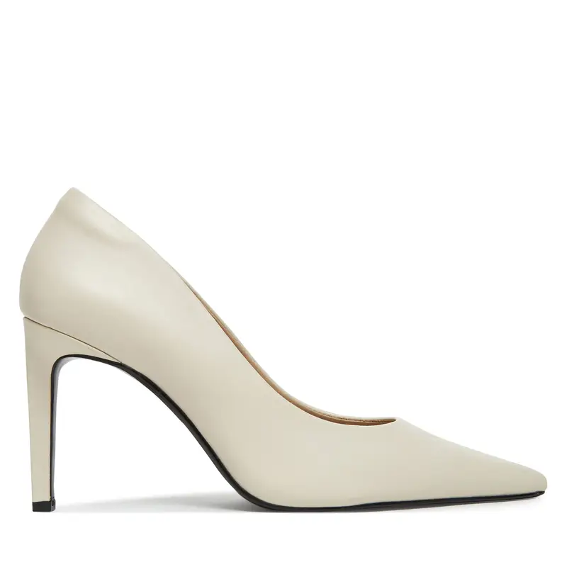 Scarpe stiletto Calvin Klein Pump 90 Pointy Hw Bar Lth HW0HW02527 Beige