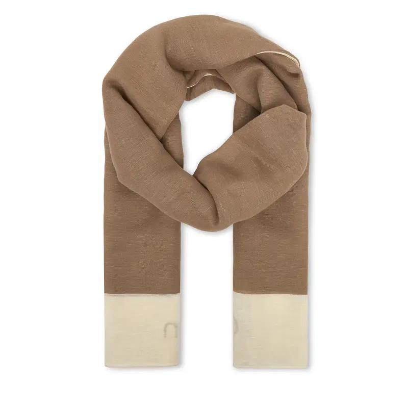 Scialle Calvin Klein Linen Blend Emblem Pareo Scarf LV04F9021G Beige