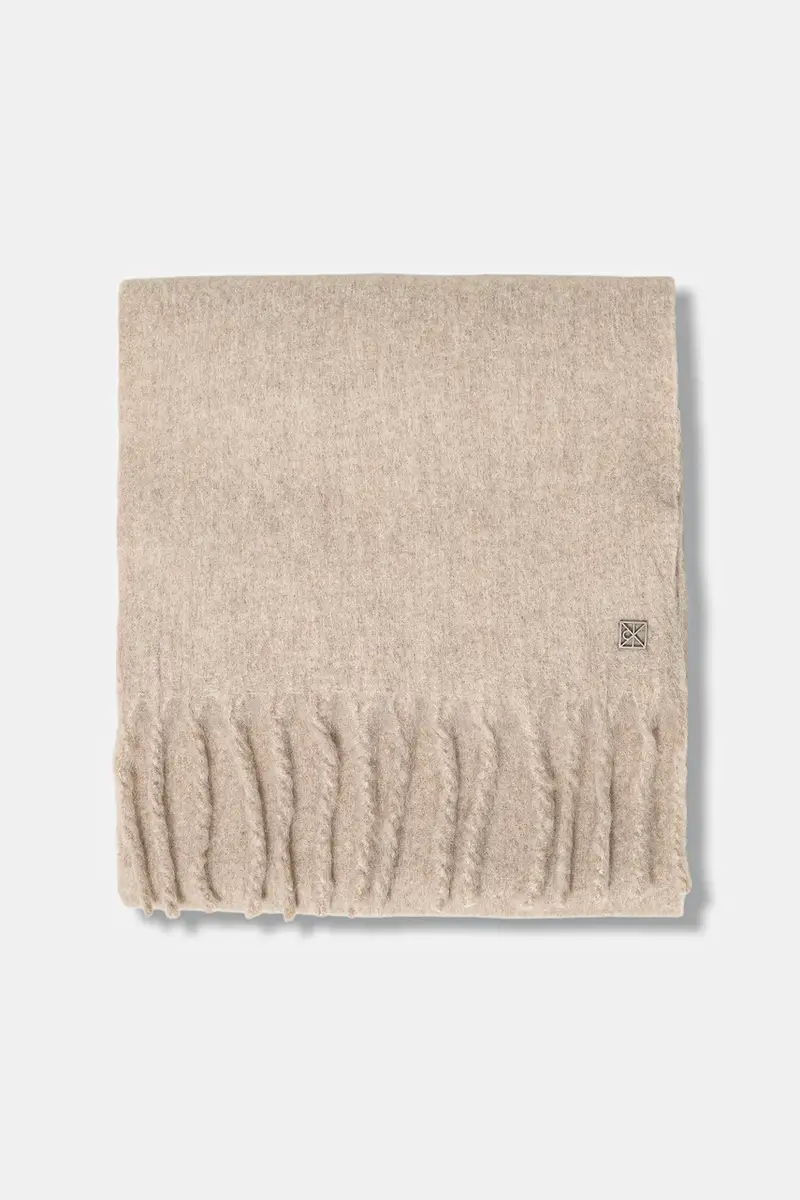 scialle con lana colore beige LV04D8069G miniatura 2