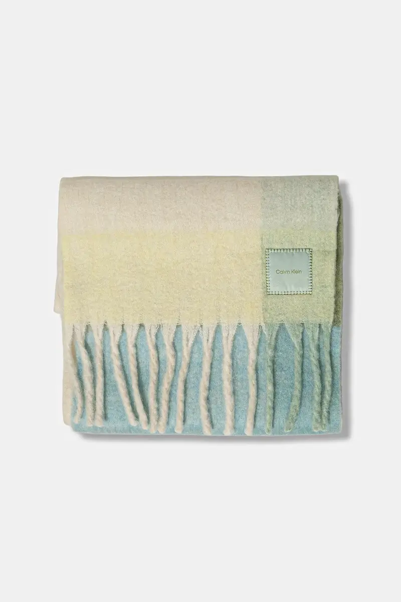 scialle con lana colore verde LV04D8070G miniatura 2