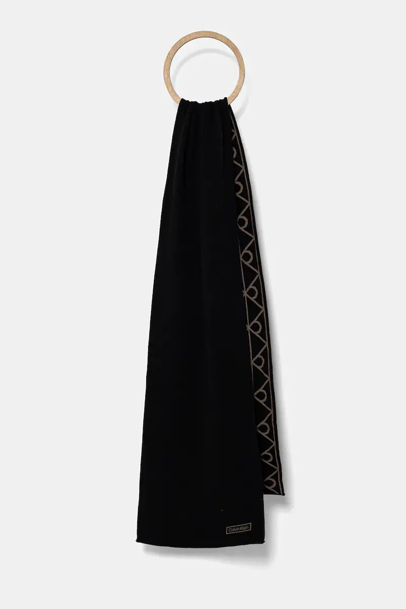 scialle reversibile con lana colore nero LV04D8059G