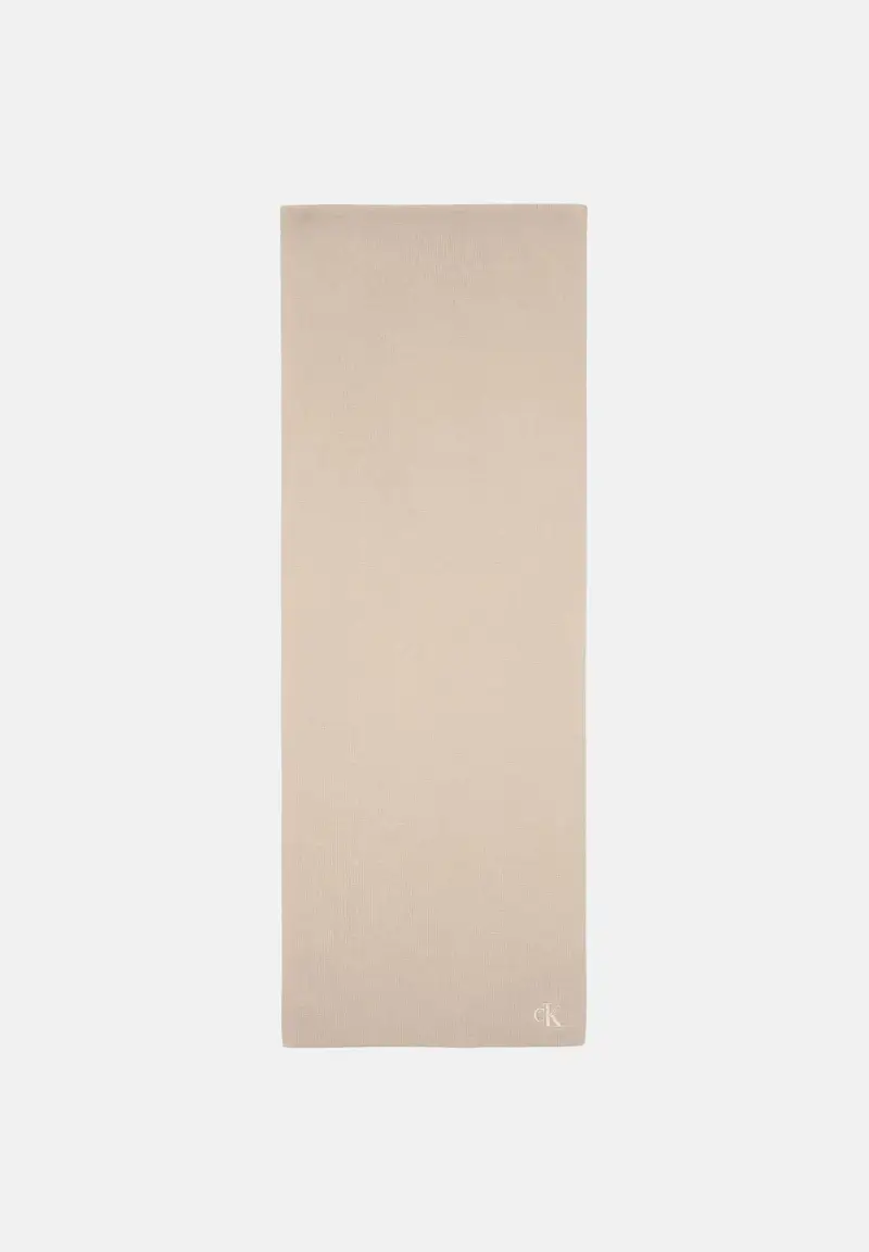 Sciarpa beige per uomo e donna con logo