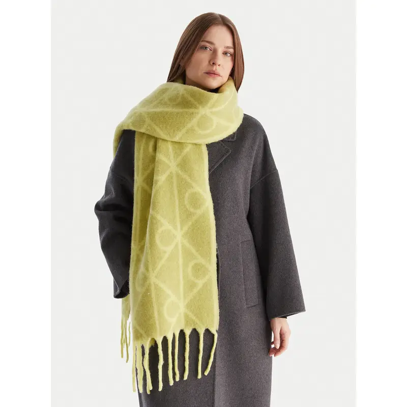 Sciarpa Calvin Klein Emblem Aop Brushed LV04D8072G Verde