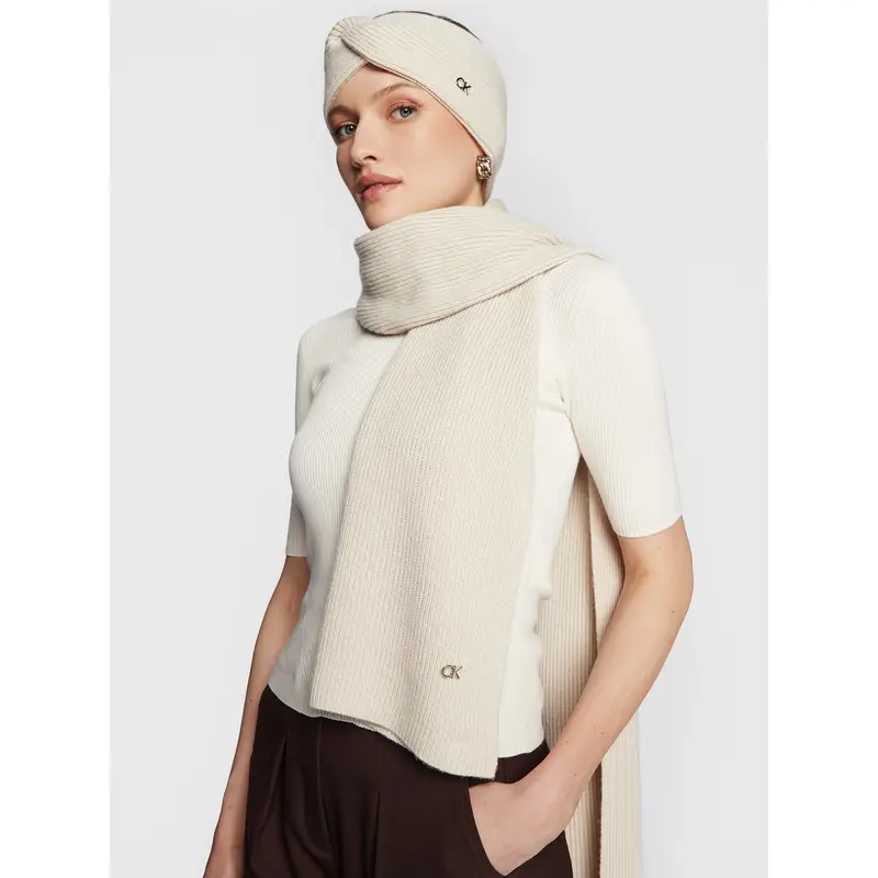 Sciarpa Calvin Klein Re-Lock K60K610415 Beige