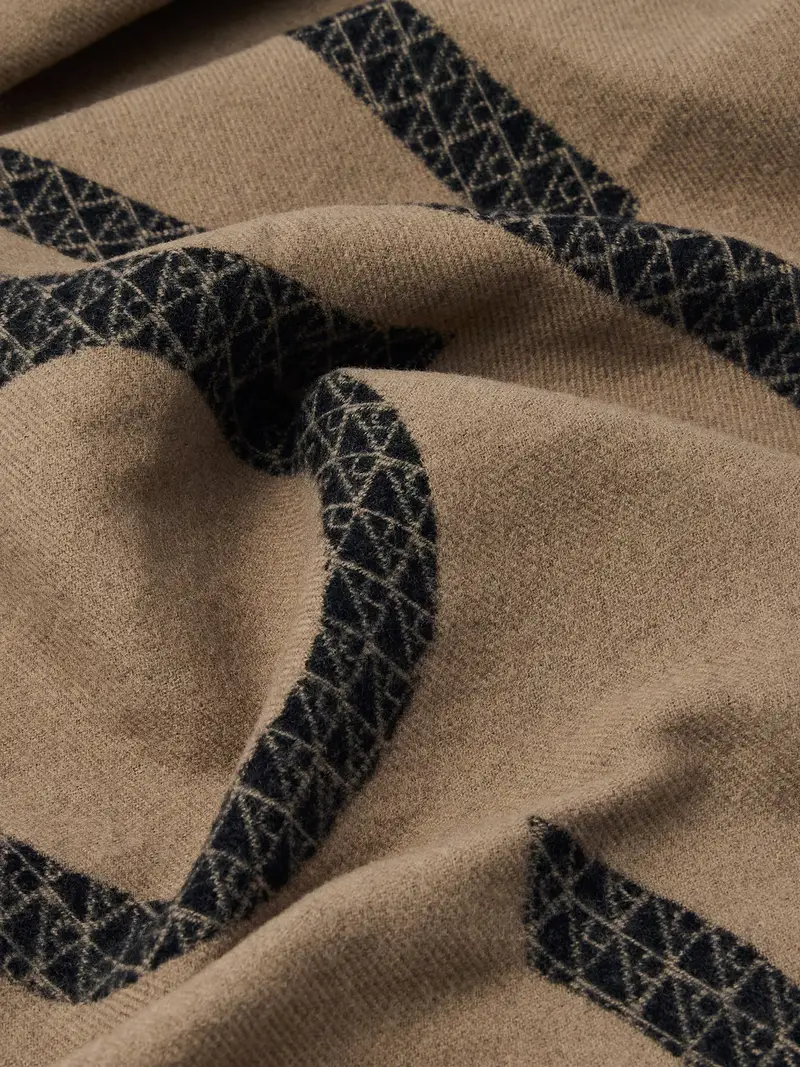 Sciarpa cappuccino / nero miniatura 2