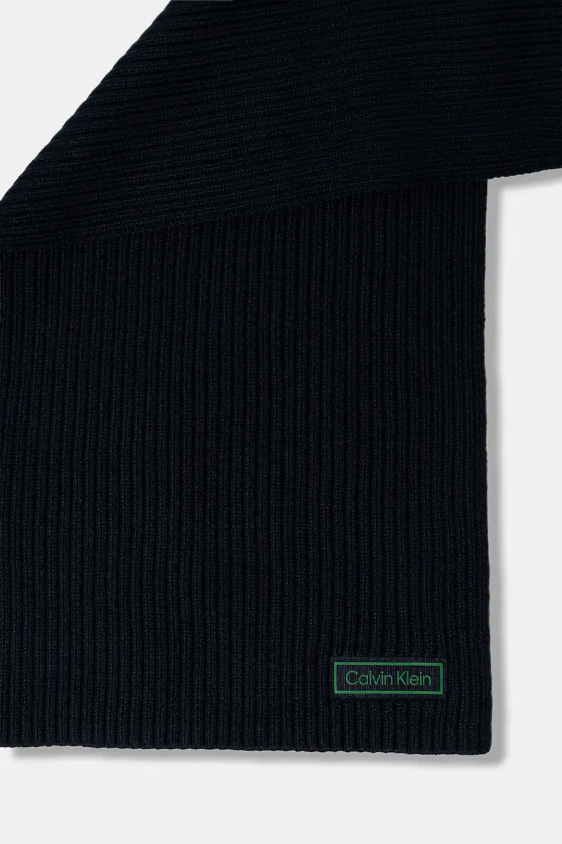 sciarpa con aggiunta di lana uomo colore blu navy LV04D8055G miniatura 2