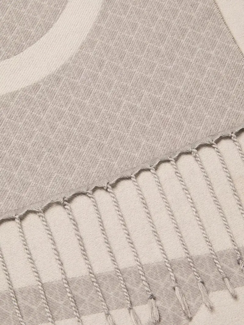 Sciarpa grigio / bianco miniatura 3