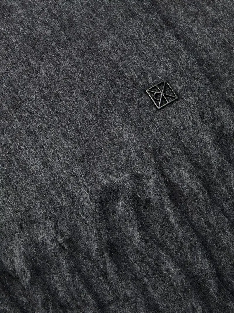 Sciarpa grigio scuro miniatura 3