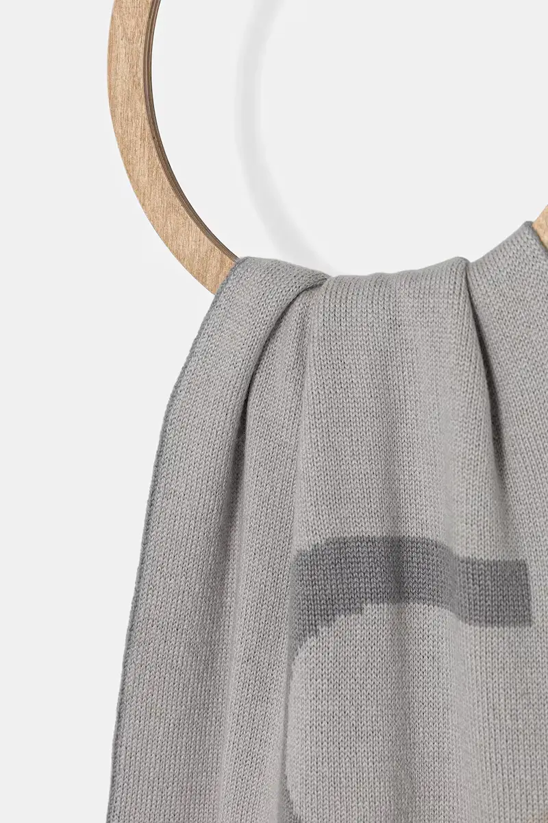 sciarpa in lana uomo colore grigio LV04D8030G miniatura 2