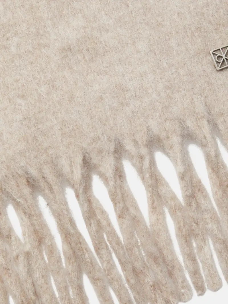 Sciarpa marrone chiaro miniatura 3