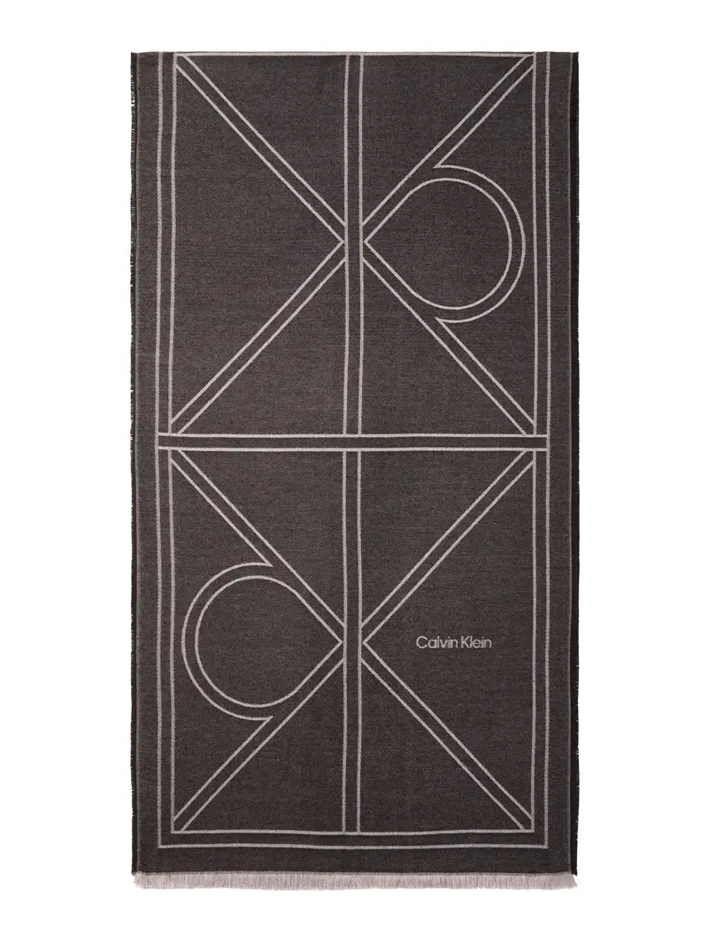 Sciarpa nero sfumato / offwhite