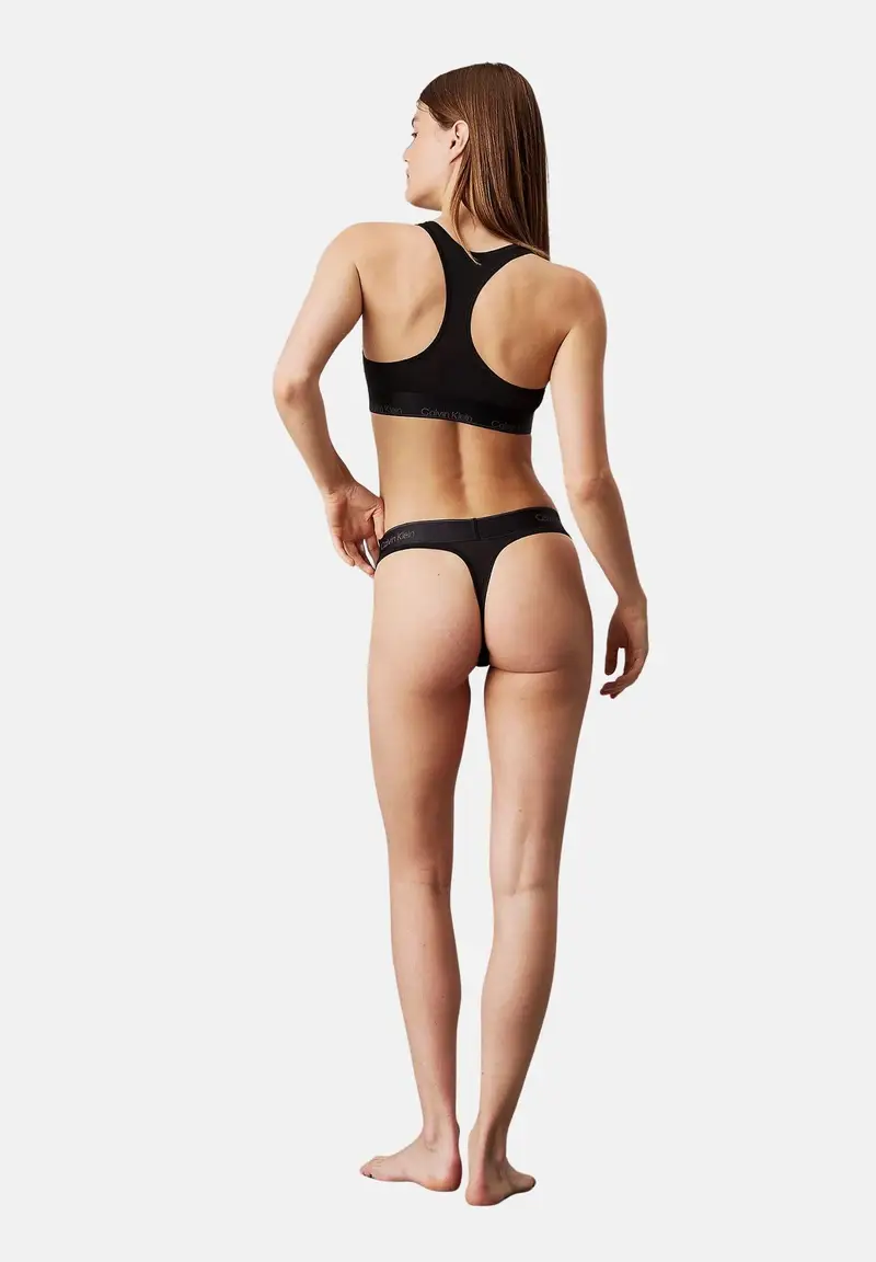 CALVIN KLEIN Set intimo nero da donna composto da brassière e perizoma miniatura 2