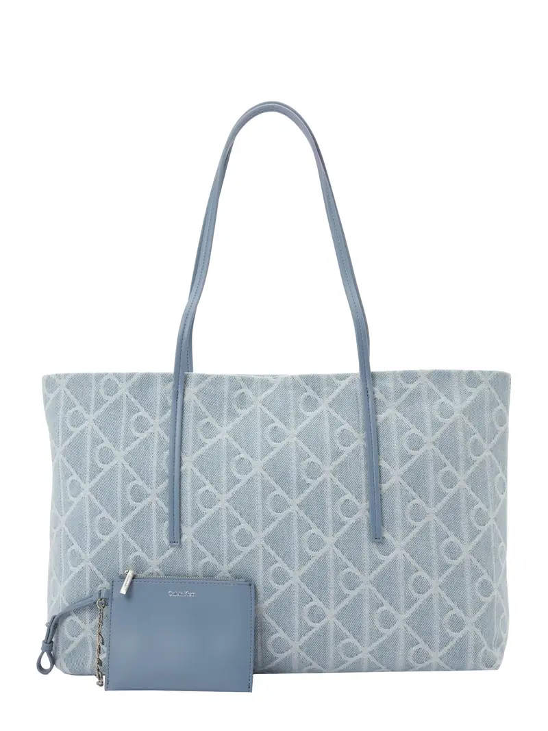 Shopper blu denim / blu chiaro miniatura 2