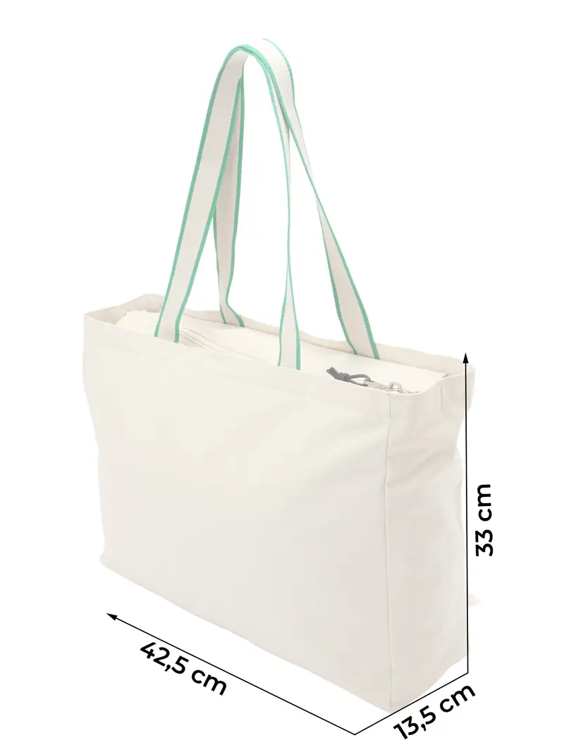 Shopper verde / bianco miniatura 2